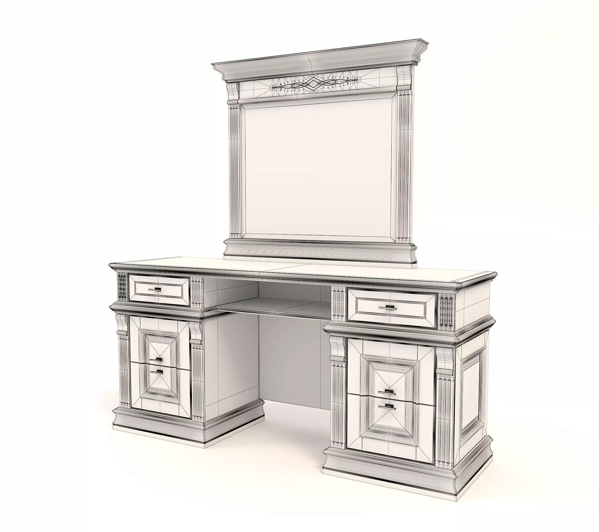 Wooden Furniture Collection 3D model_12