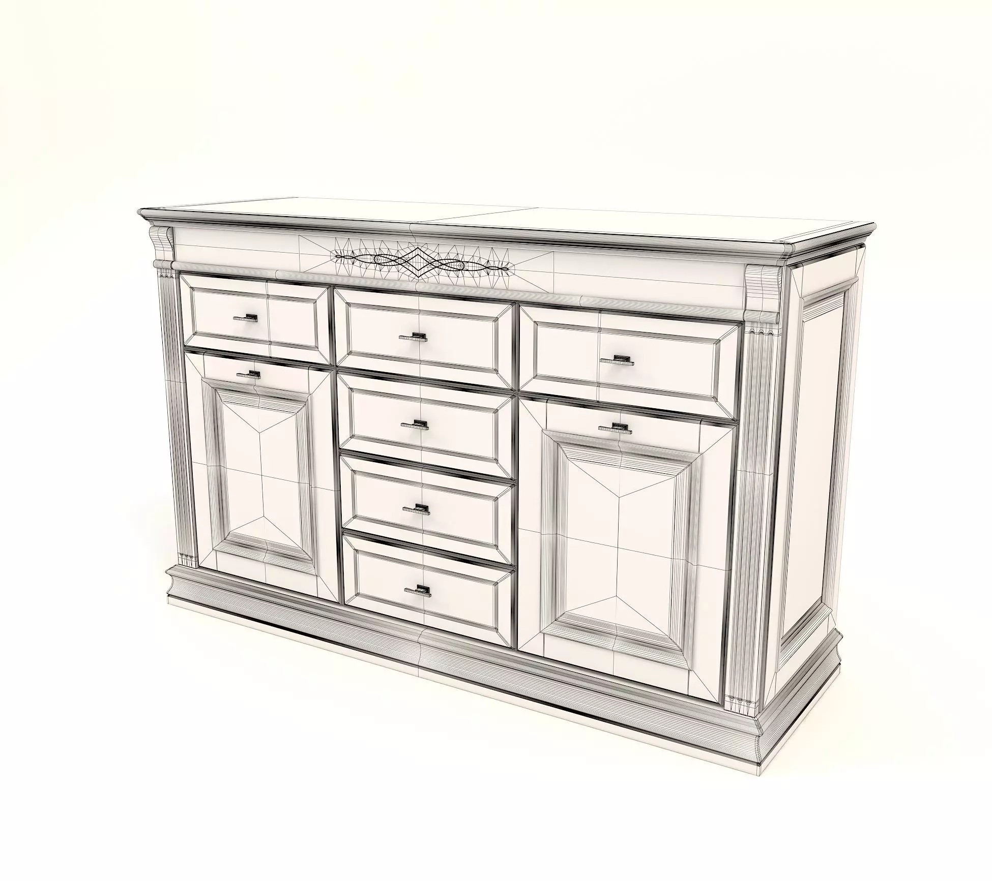 Wooden Furniture Collection 3D model_11