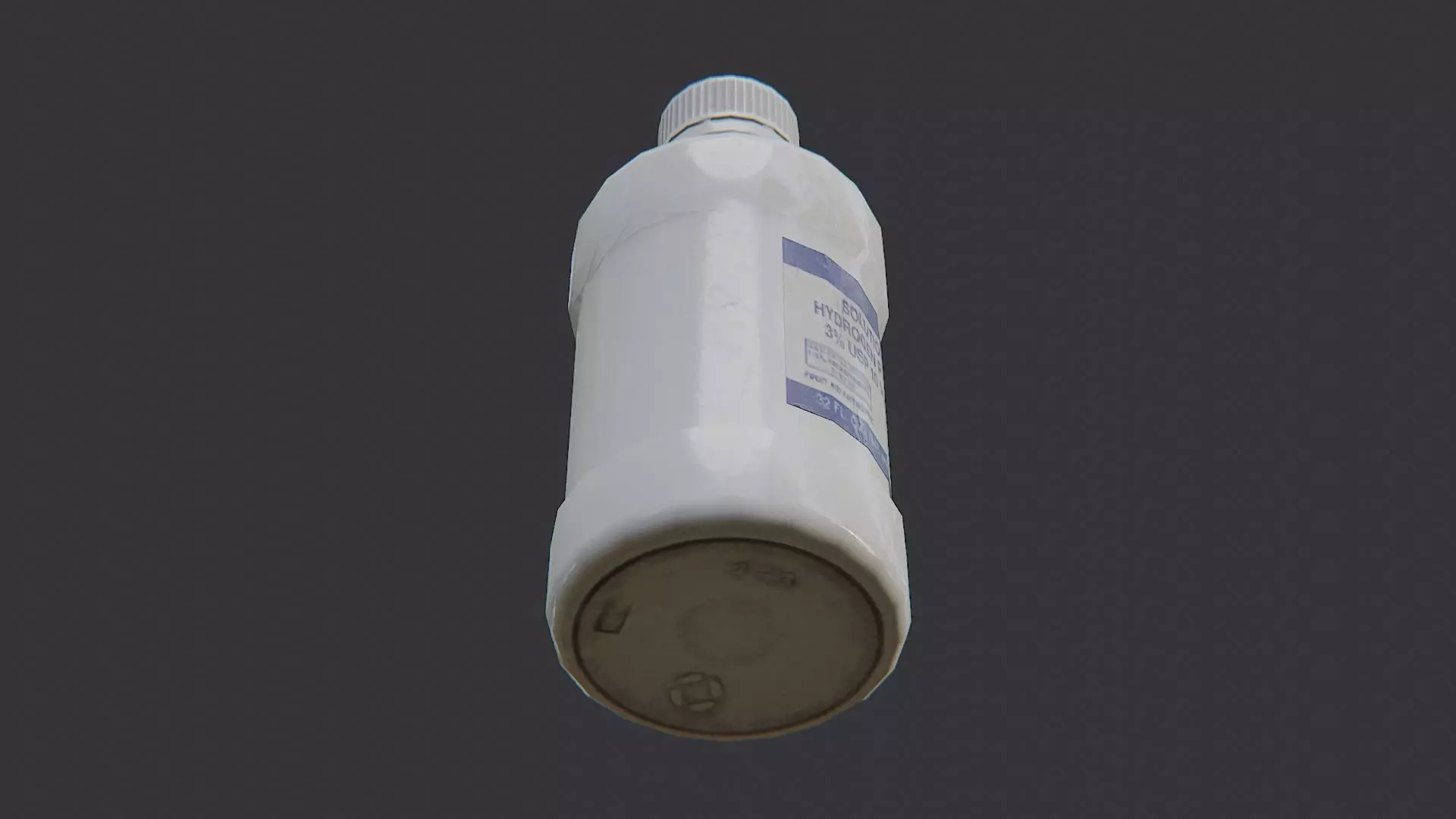 Medical Bottle with Lid Low-poly 3D model_5