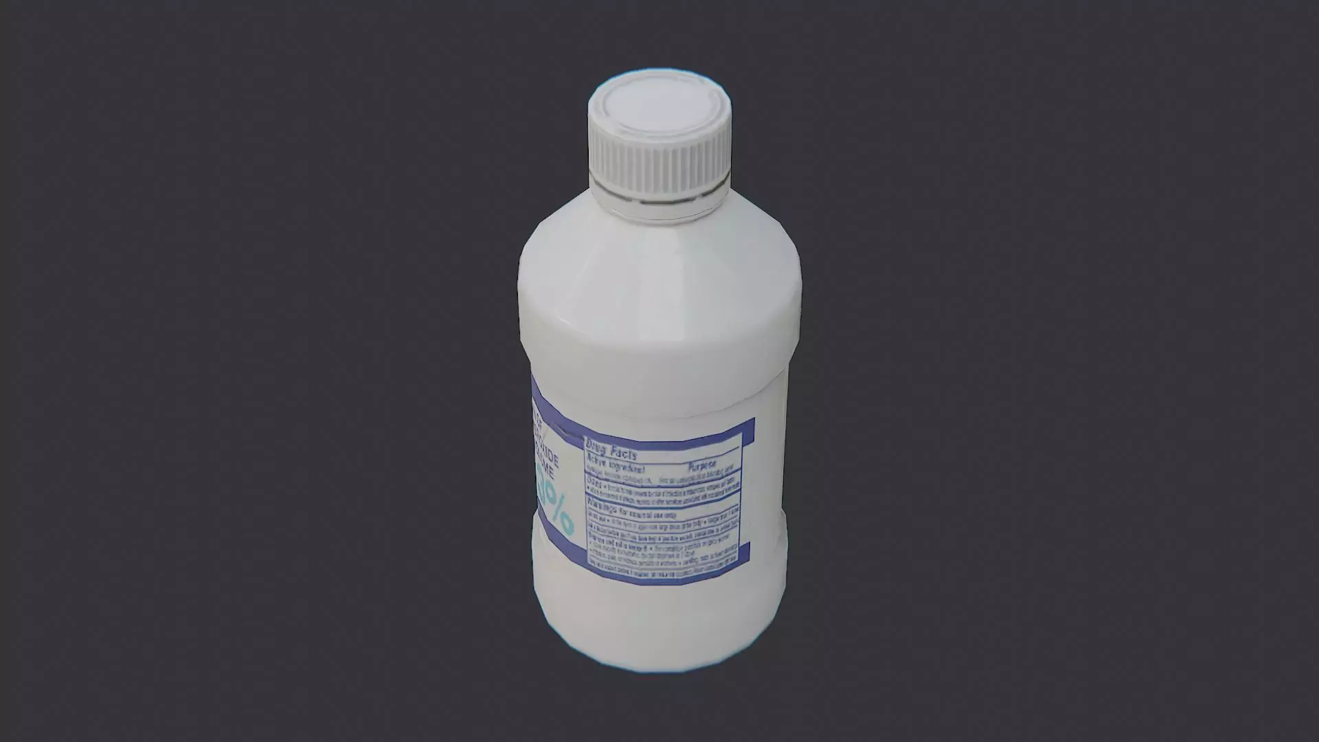 Medical Bottle with Lid Low-poly 3D model_3