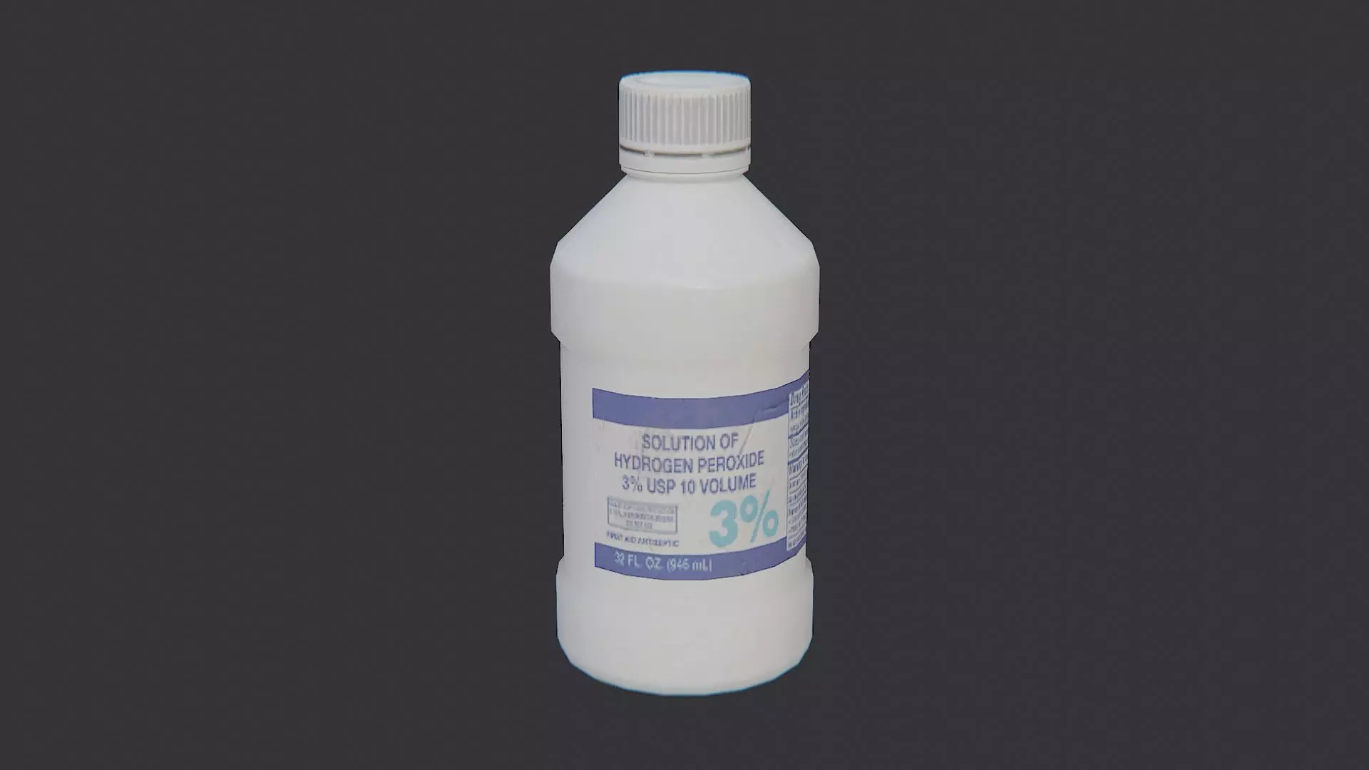 Medical Bottle with Lid Low-poly 3D model_2