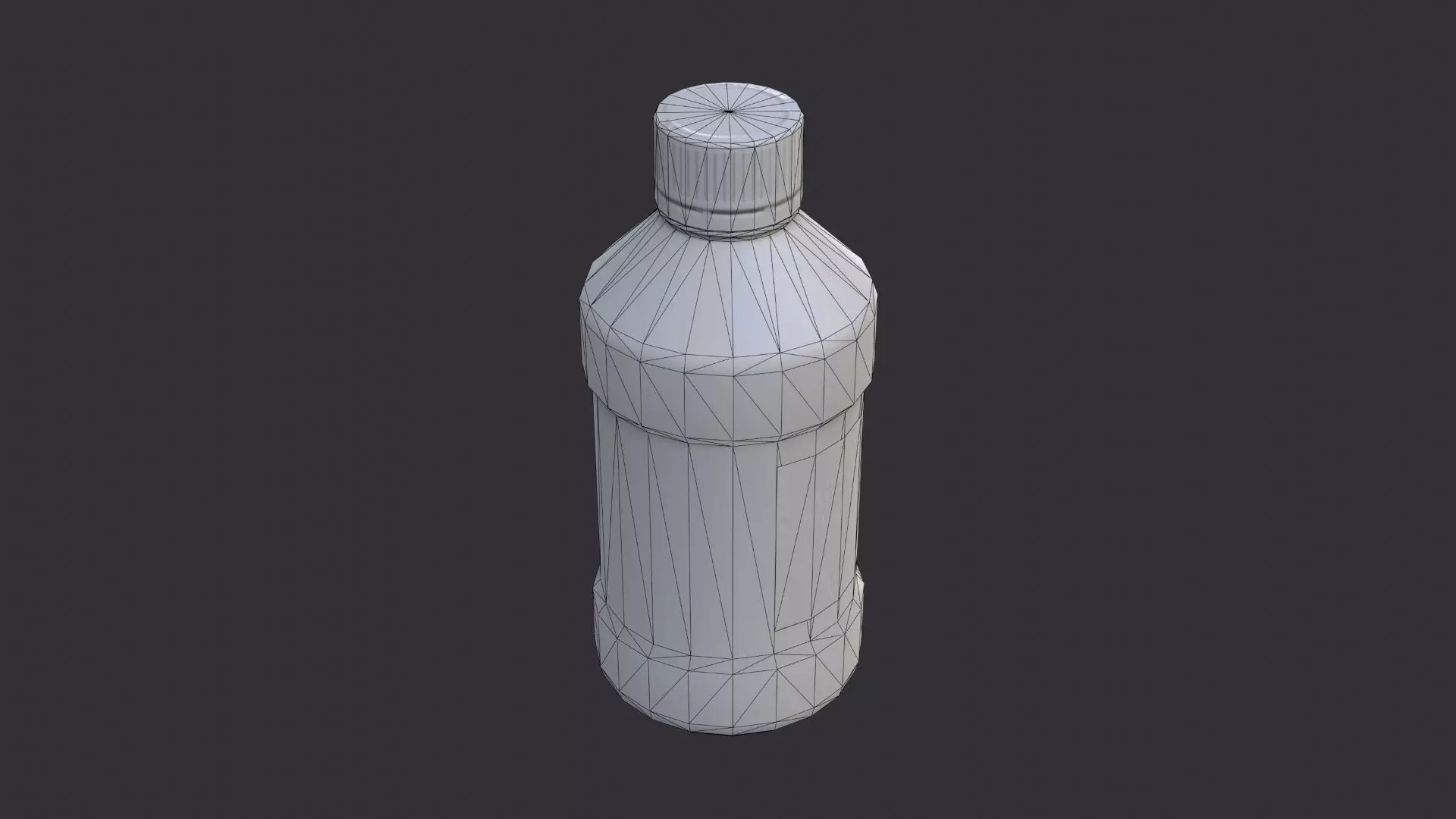 Medical Bottle with Lid Low-poly 3D model_7