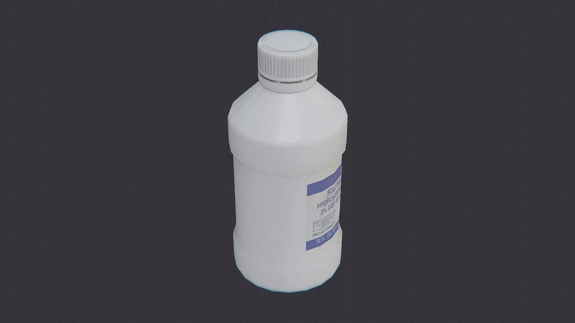 Medical Bottle with Lid Low-poly 3D model_0