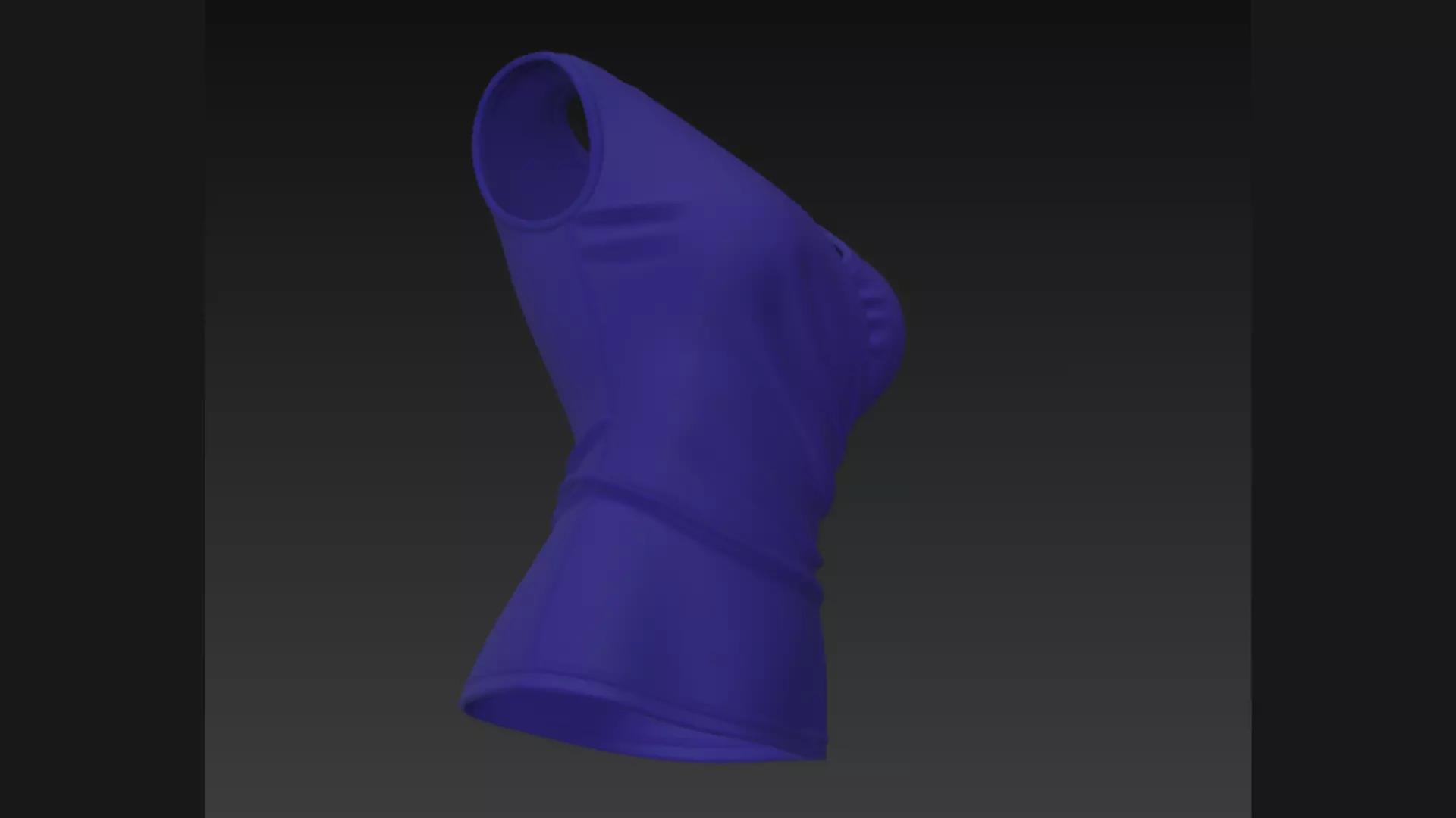 Blue Wrap-Front Sleeveless Ladies Top 3D Model 3D model_5