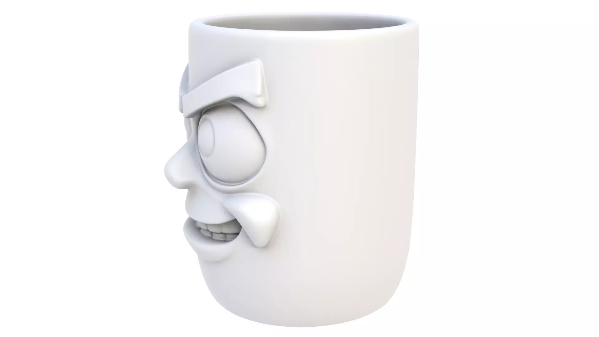 Mug smiling 05 3D model_2