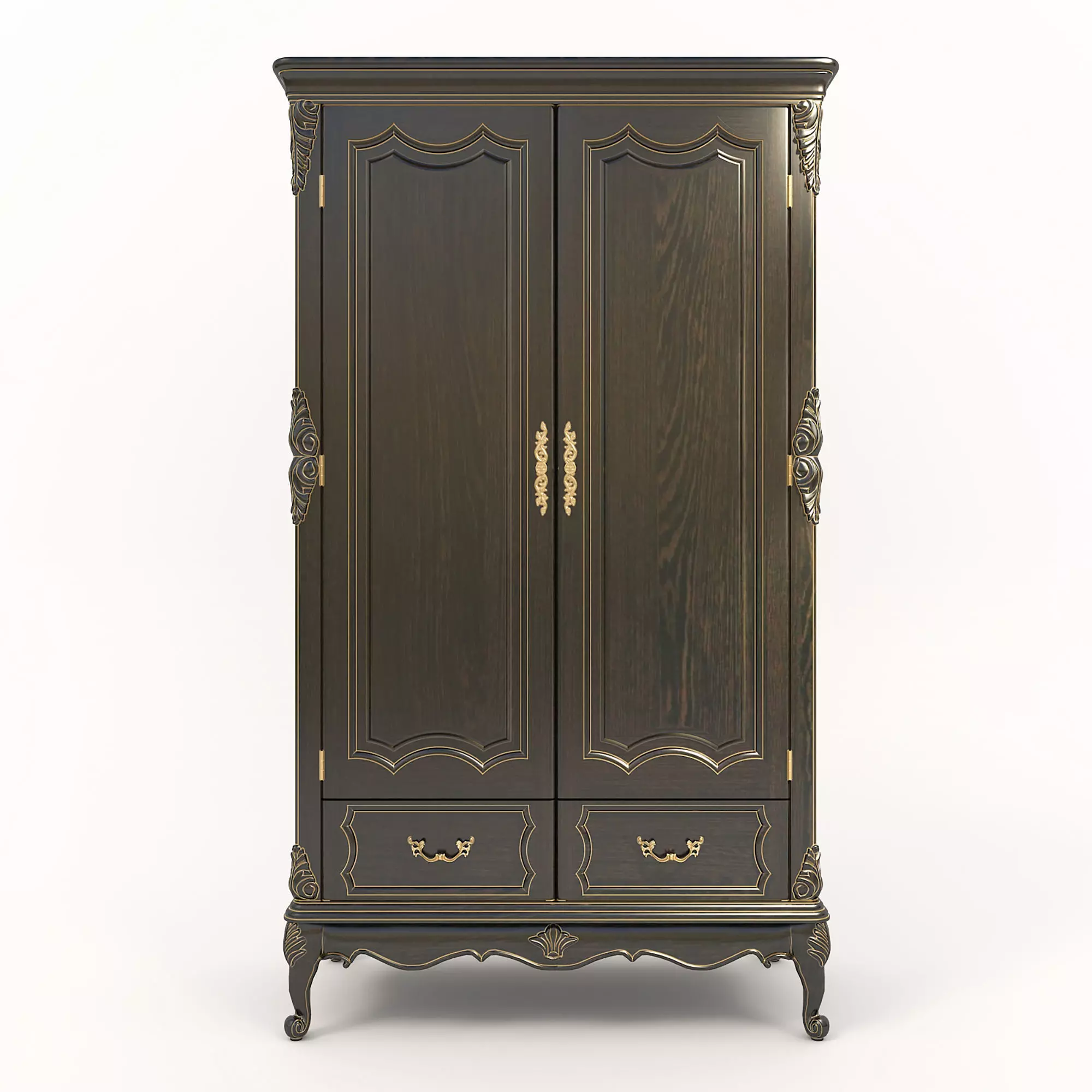 Classic European style Cabinet 3D model_5