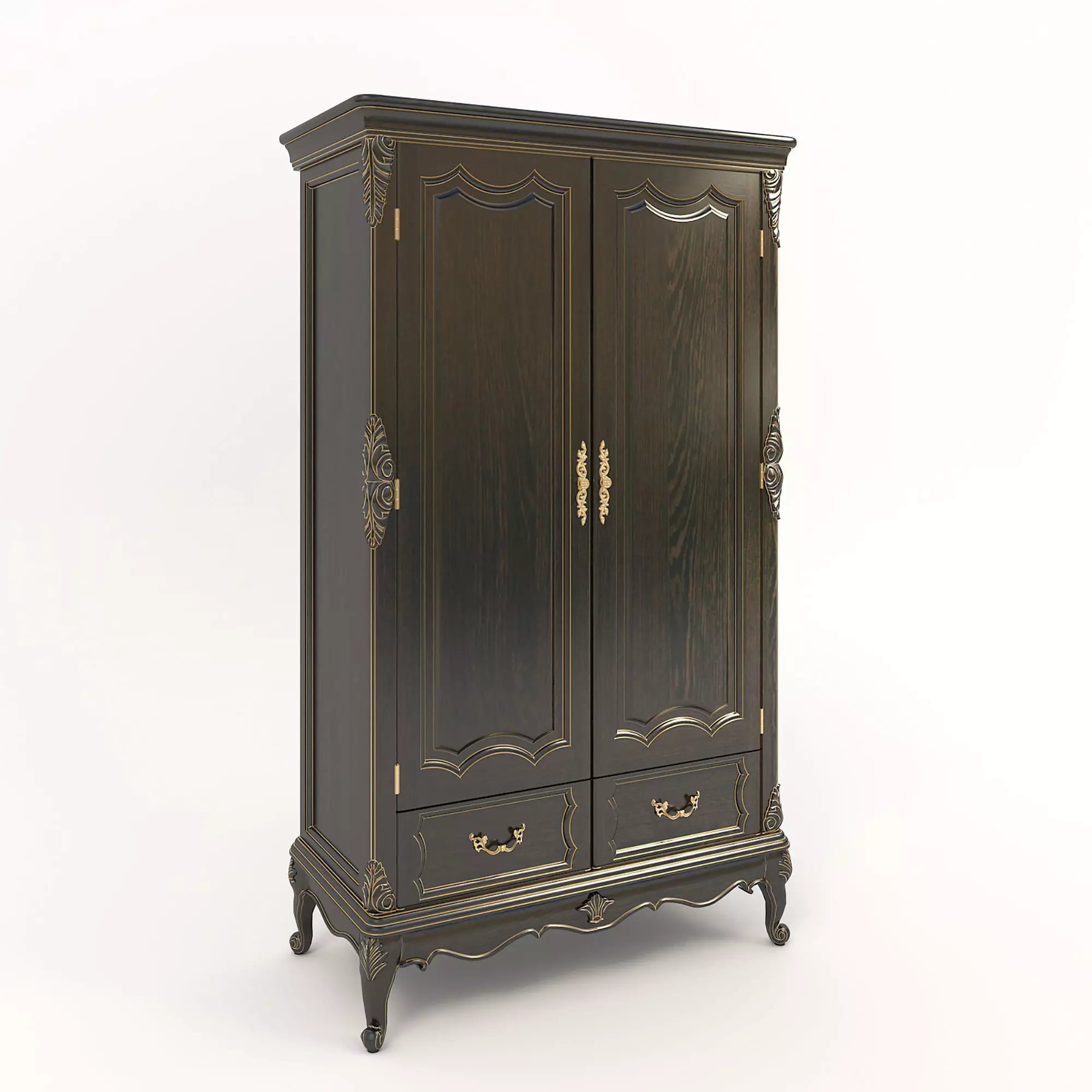 Classic European style Cabinet 3D model_0