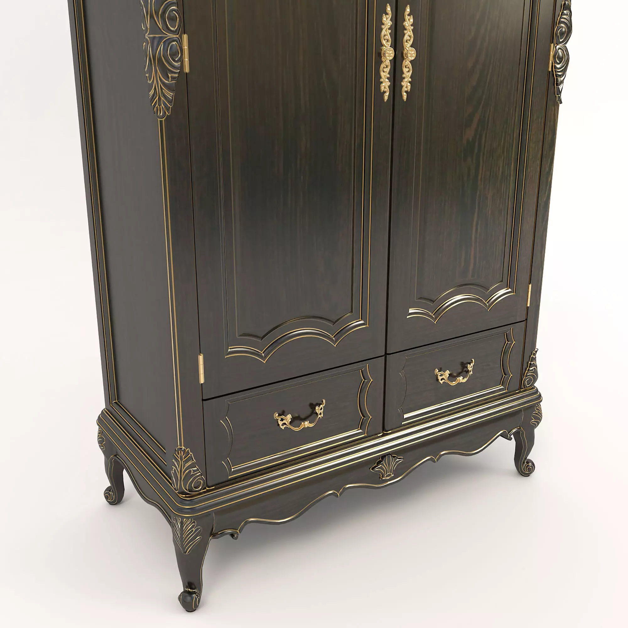 Classic European style Cabinet 3D model_6
