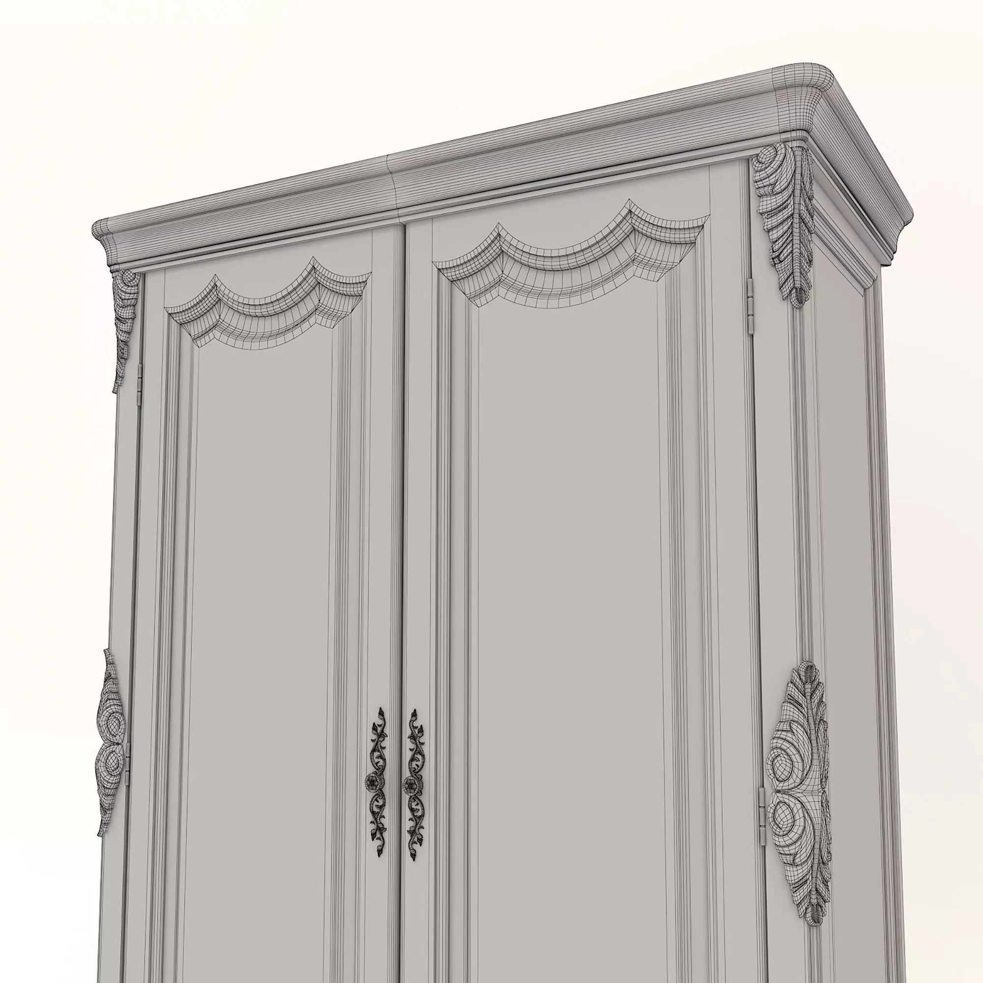 Classic European style Cabinet 3D model_11