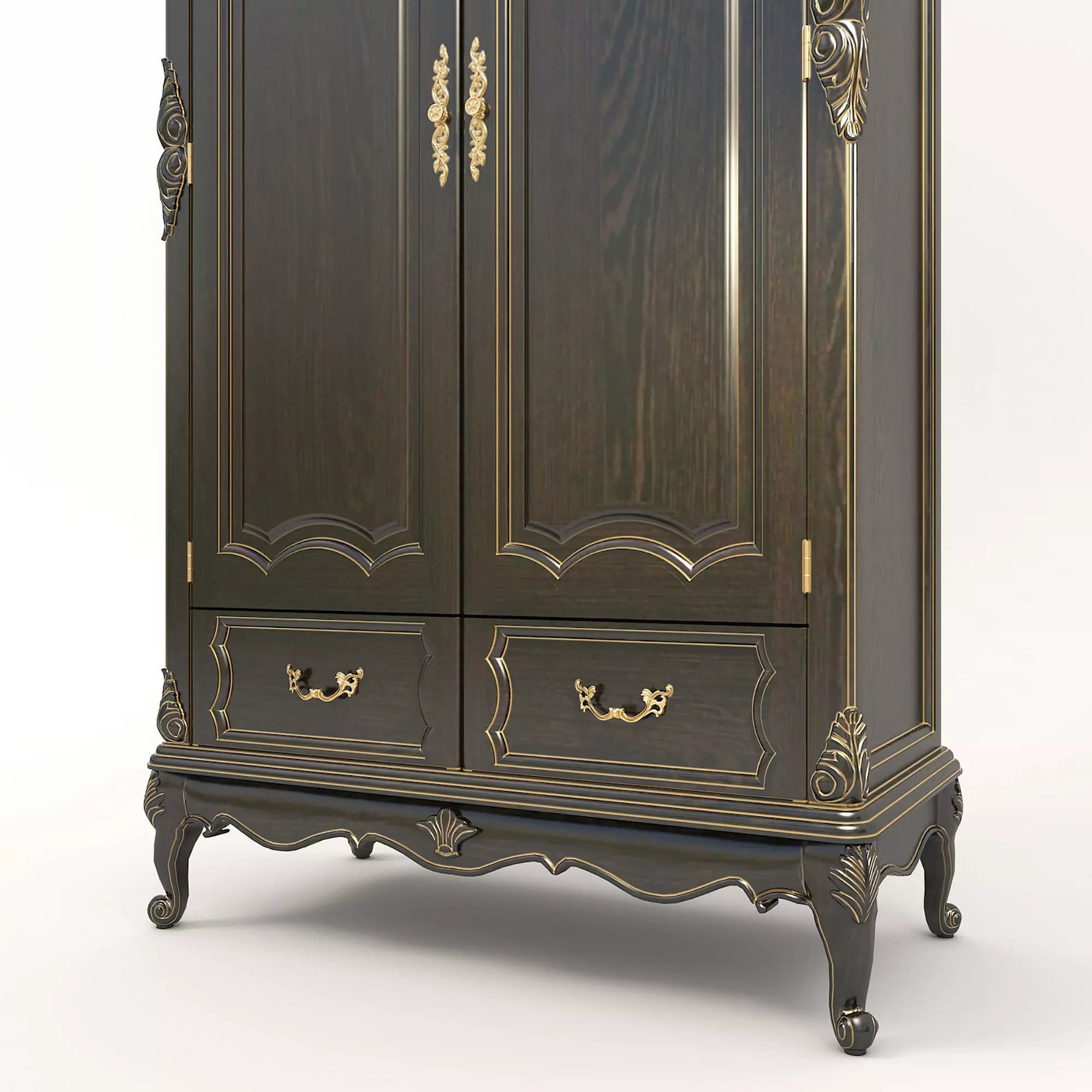 Classic European style Cabinet 3D model_3