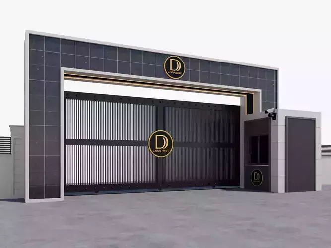 Main Site Entrance Gate Door 3D model