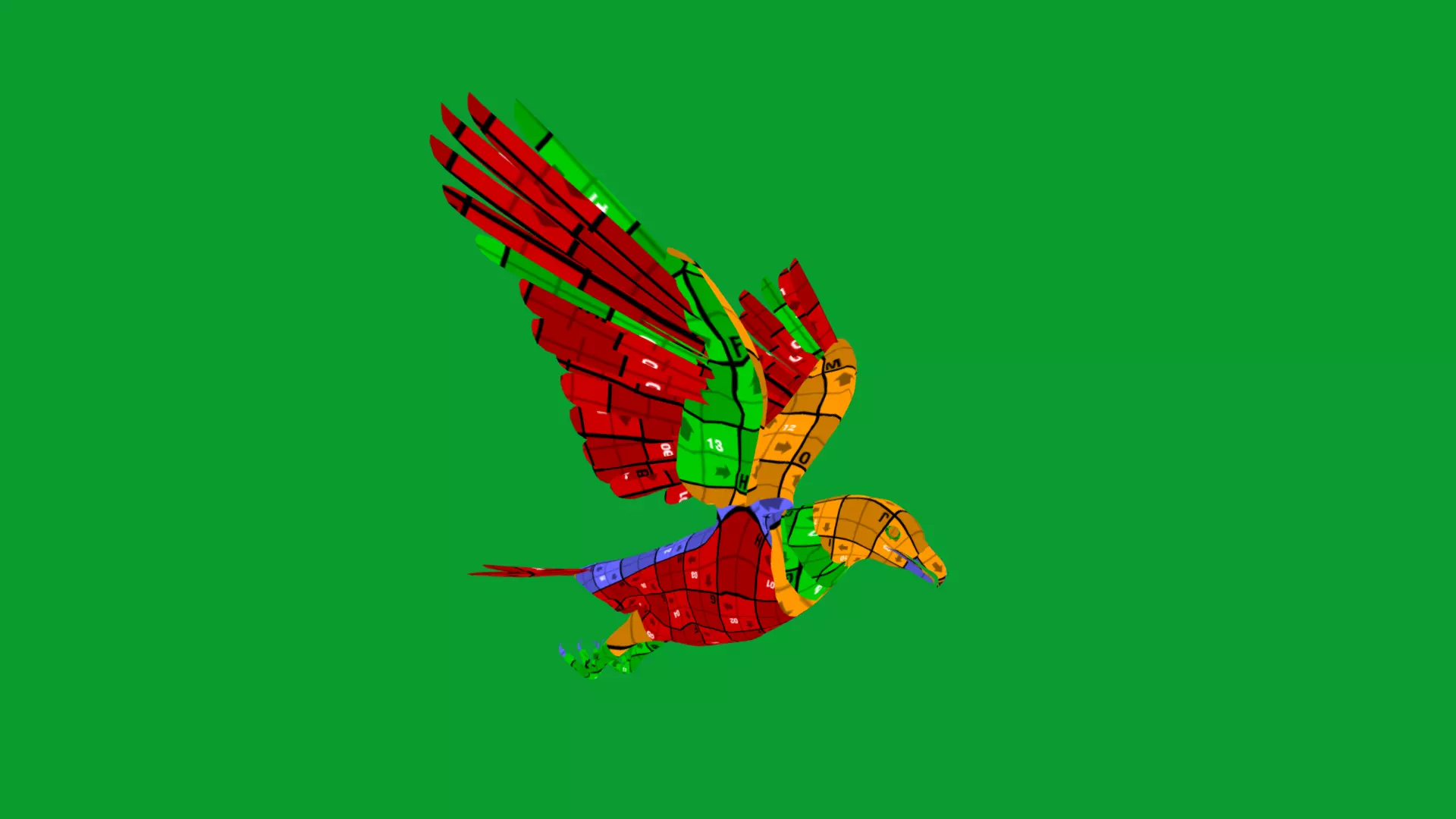 White Tailed Eagle Low-poly 3D model_19