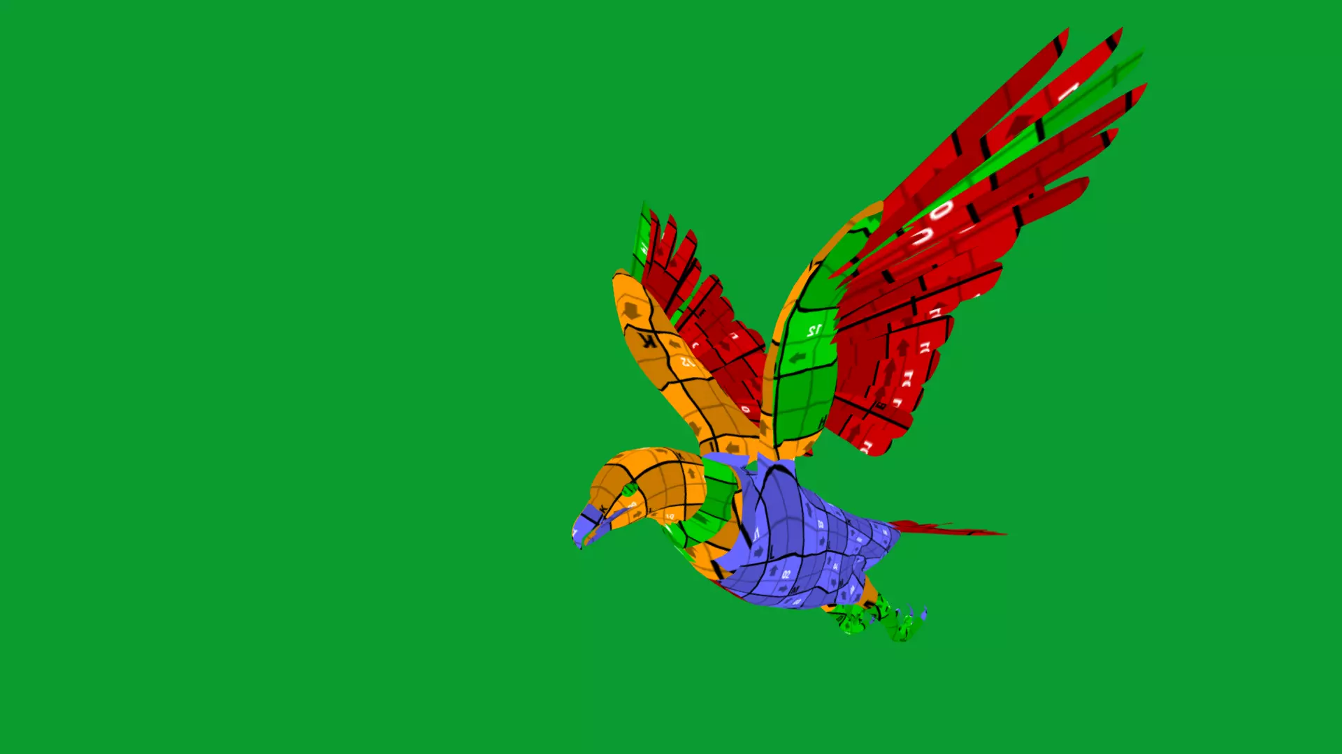 White Tailed Eagle Low-poly 3D model_21