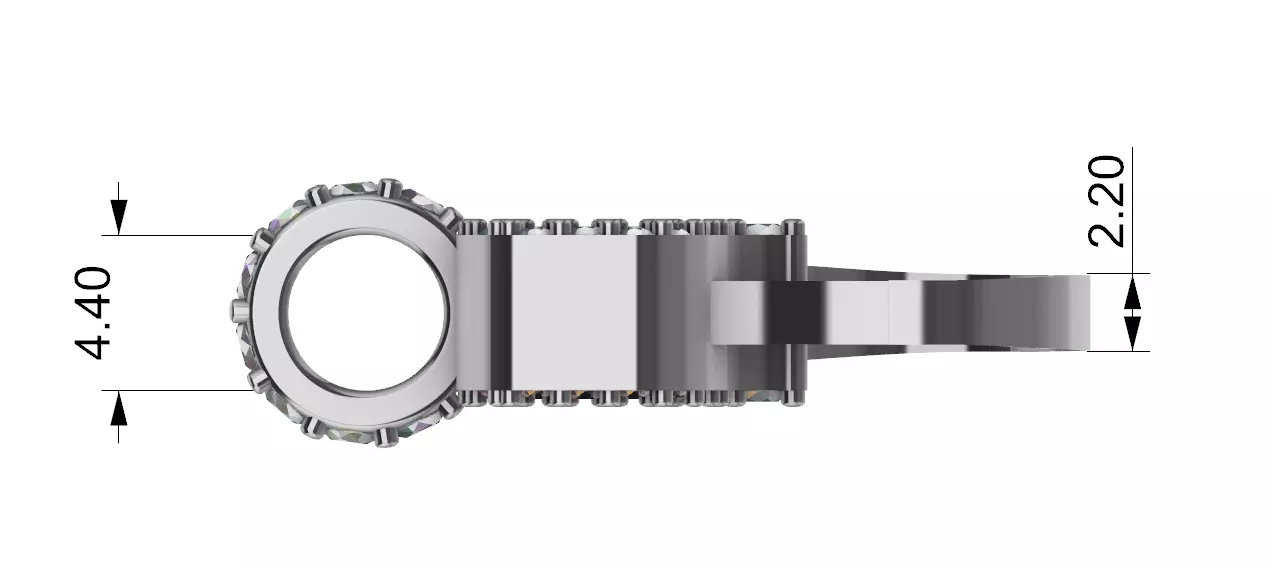 hiphop hook lock  3D print model_14