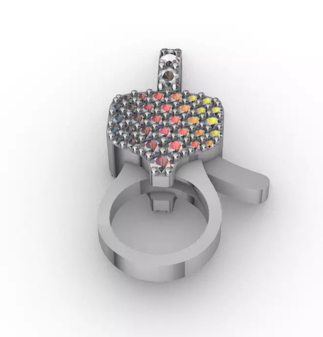 hiphop hook lock  3D print model_11