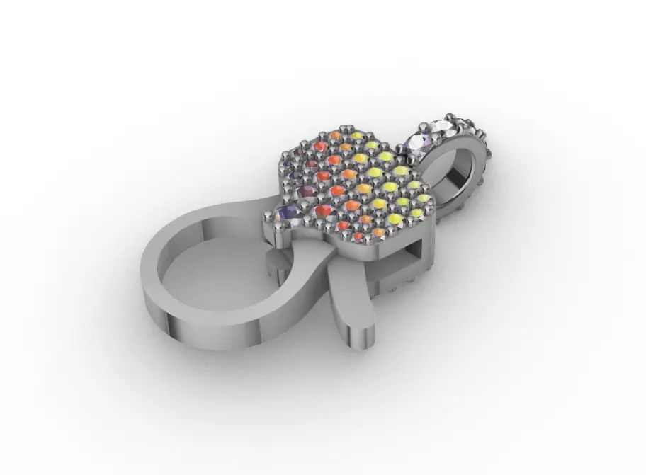 hiphop hook lock  3D print model_10