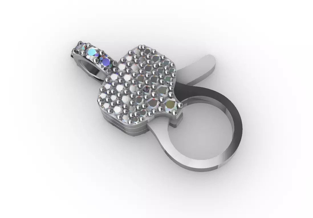 hiphop hook lock  3D print model_5