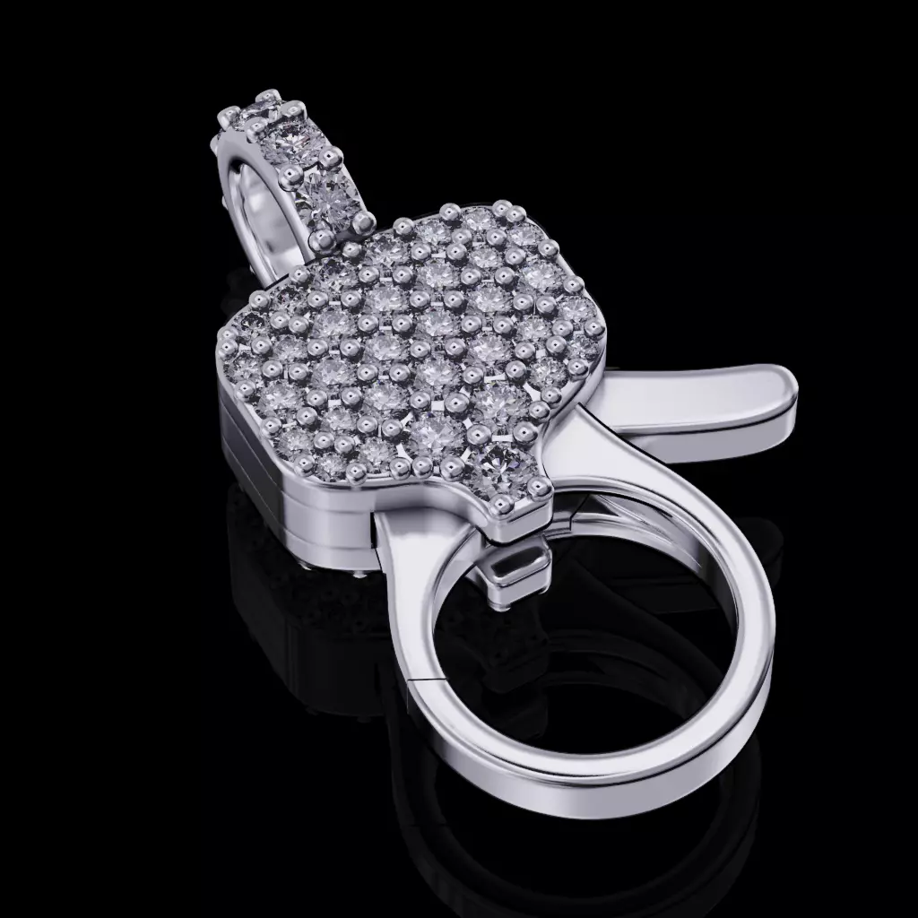 hiphop hook lock  3D print model_0