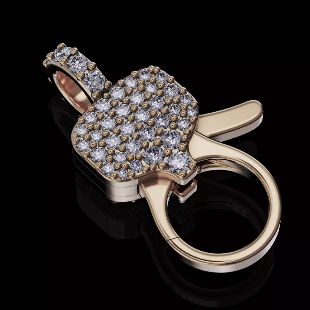 hiphop hook lock  3D print model_2