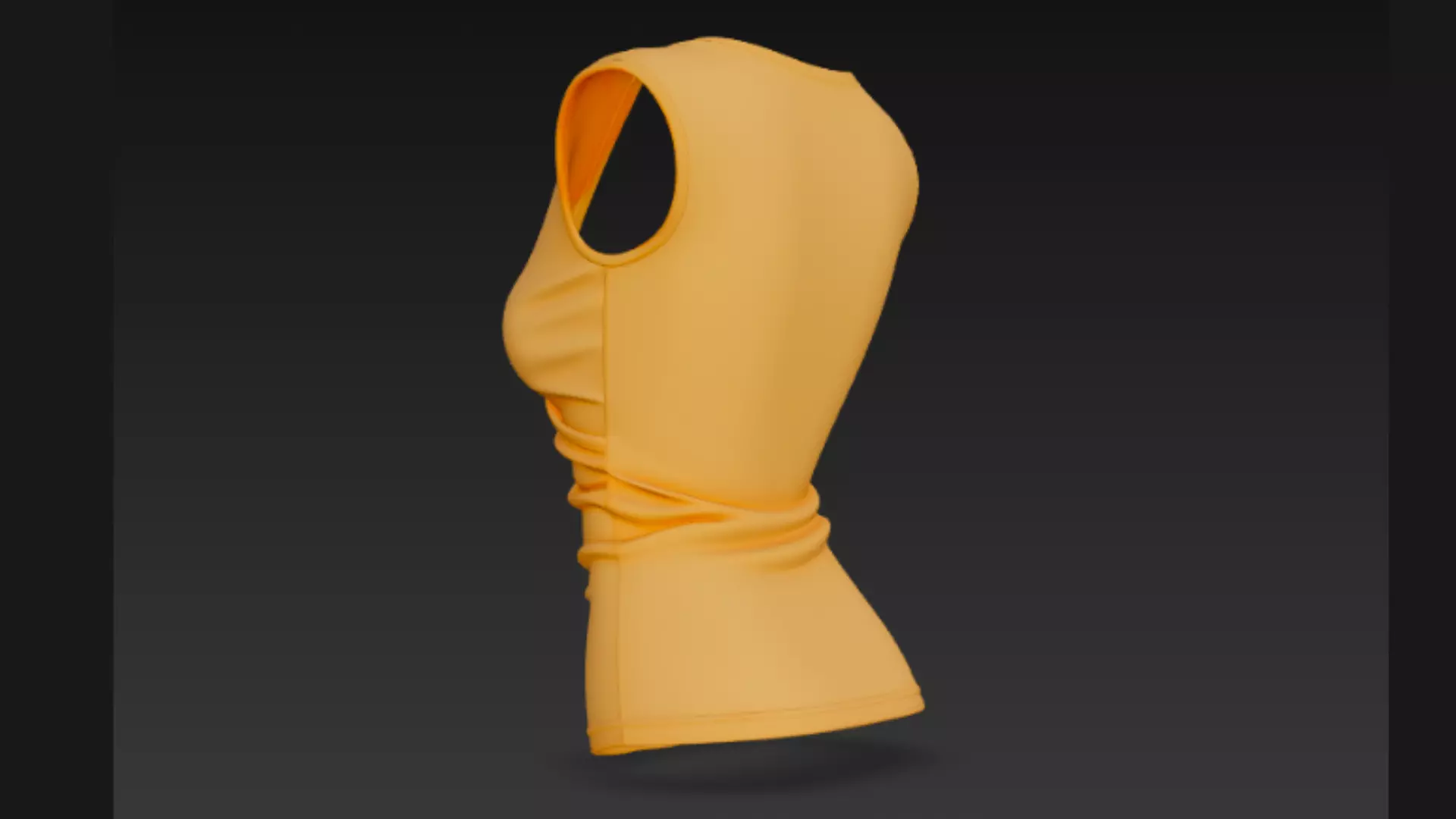 Sleeveless Ladies Top 3D Model 3D model_5