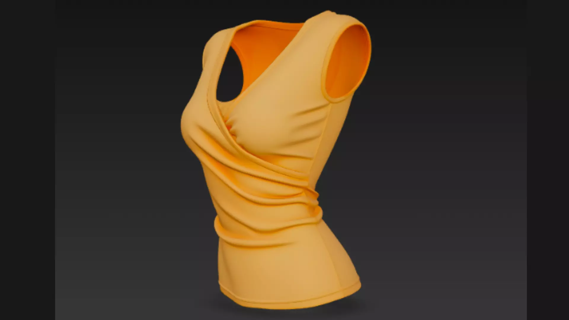 Sleeveless Ladies Top 3D Model 3D model_0
