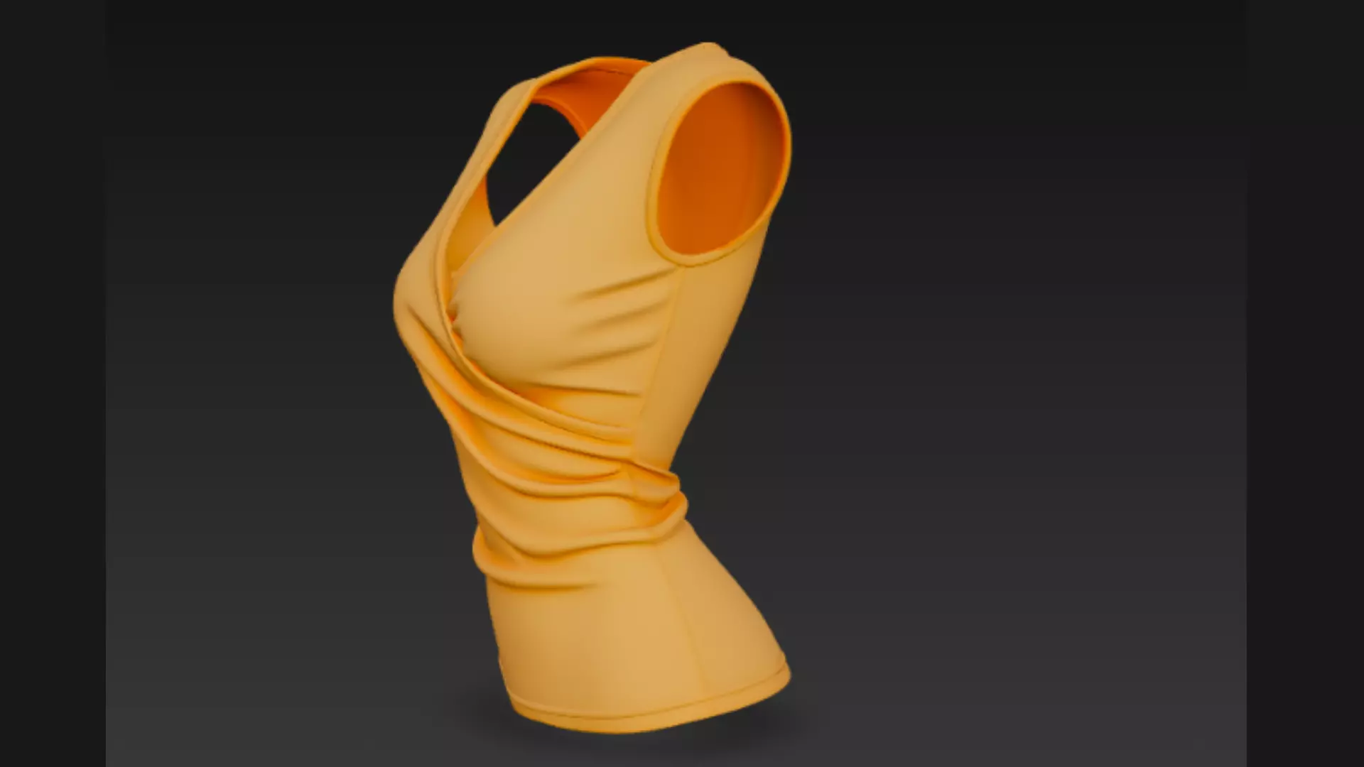 Sleeveless Ladies Top 3D Model 3D model_3