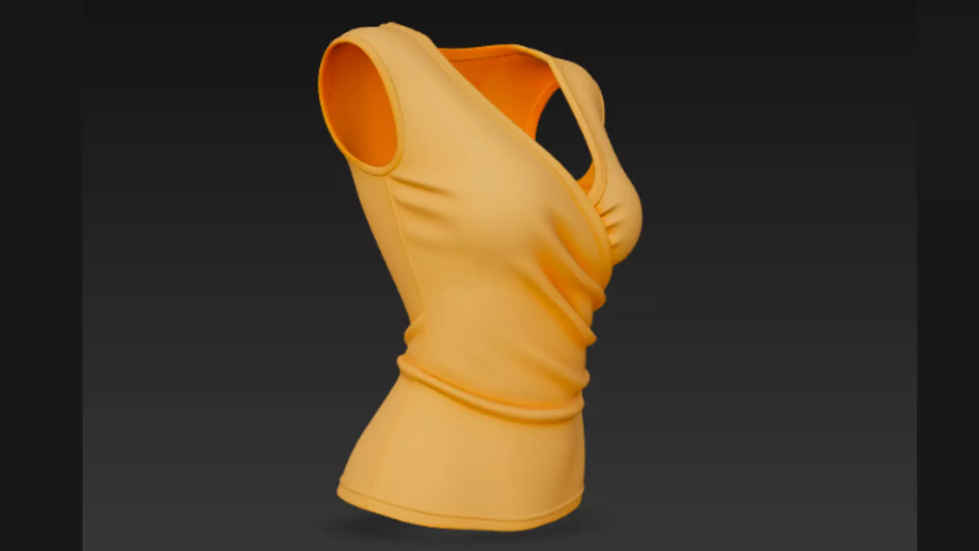 Sleeveless Ladies Top 3D Model 3D model_1