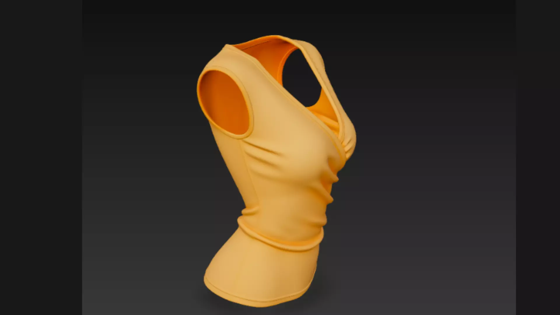 Sleeveless Ladies Top 3D Model 3D model_4