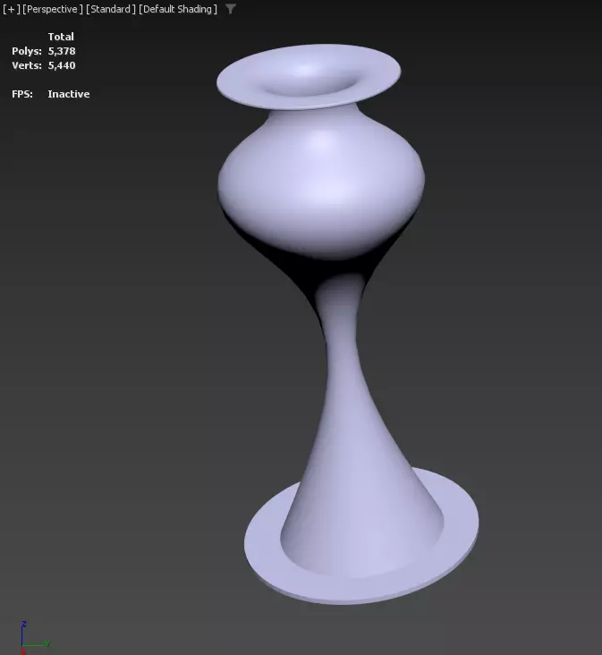 Empty Flower Vase  Low-poly 3D model_4