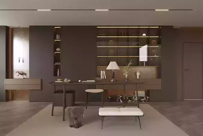 Living room office area