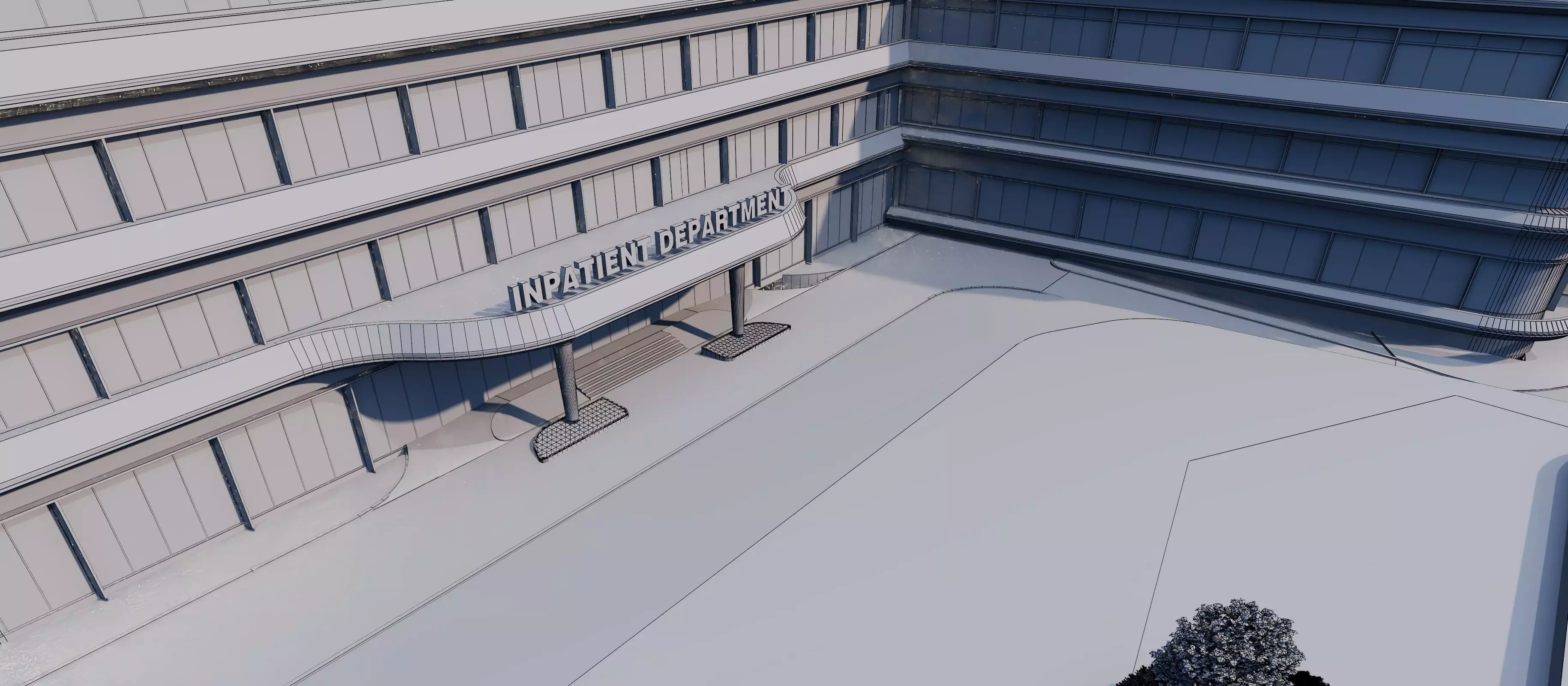 hospital building with 3D model_18