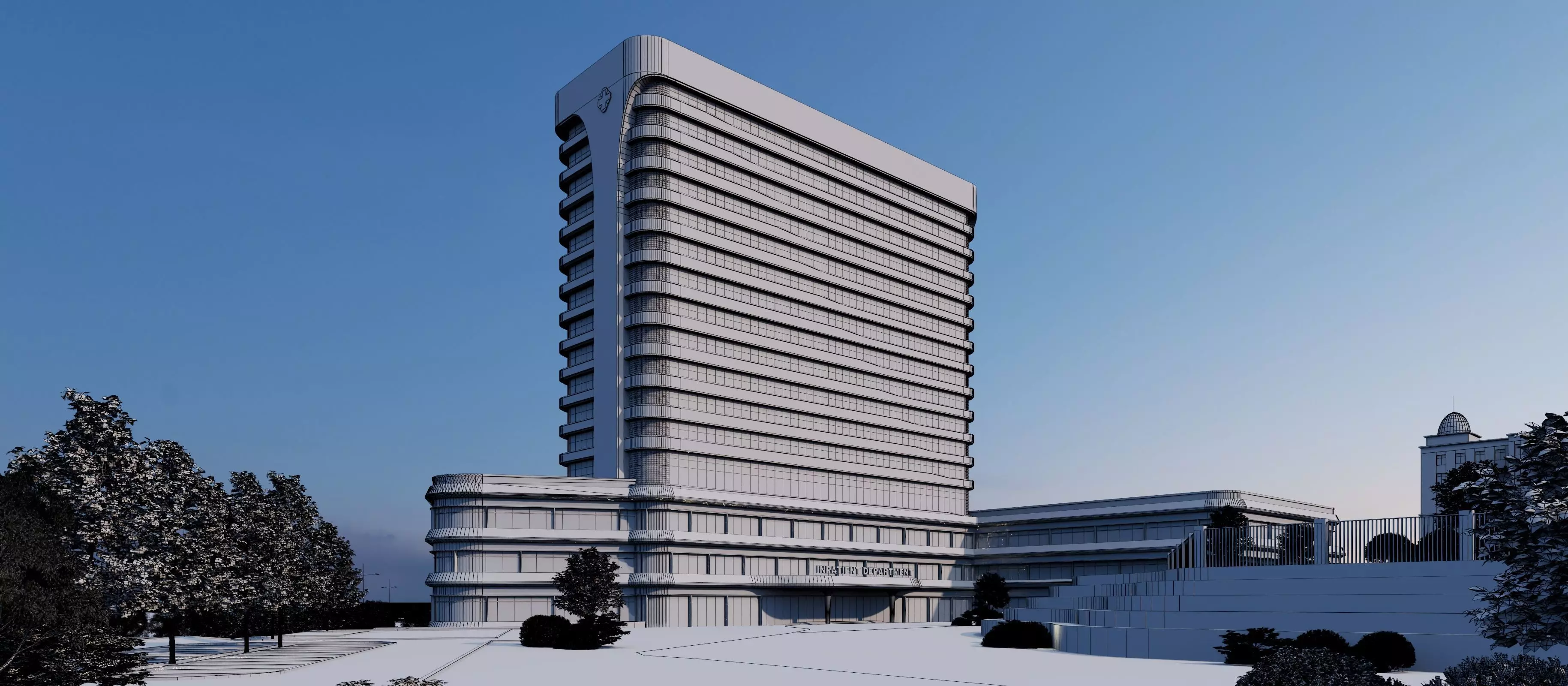 hospital building with 3D model_11