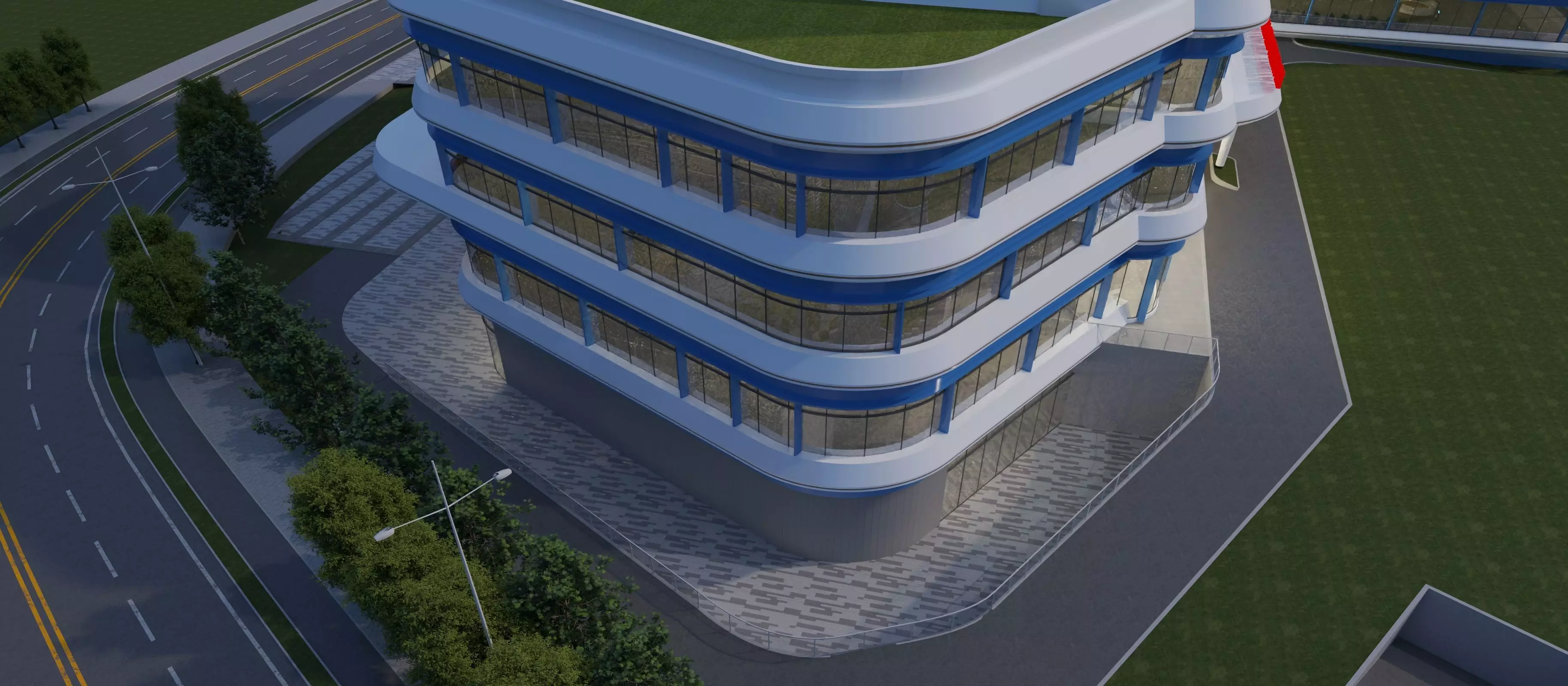 hospital building with 3D model_6