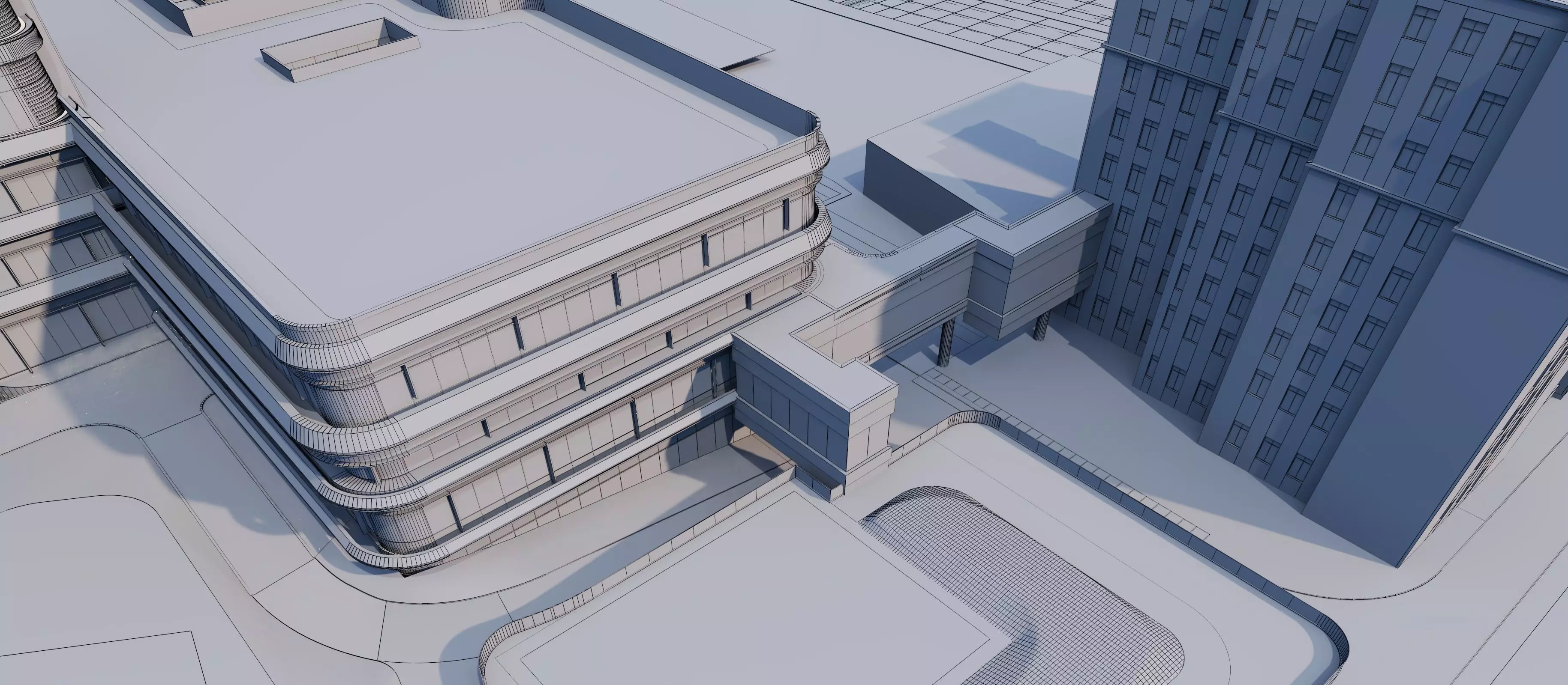 hospital building with 3D model_17