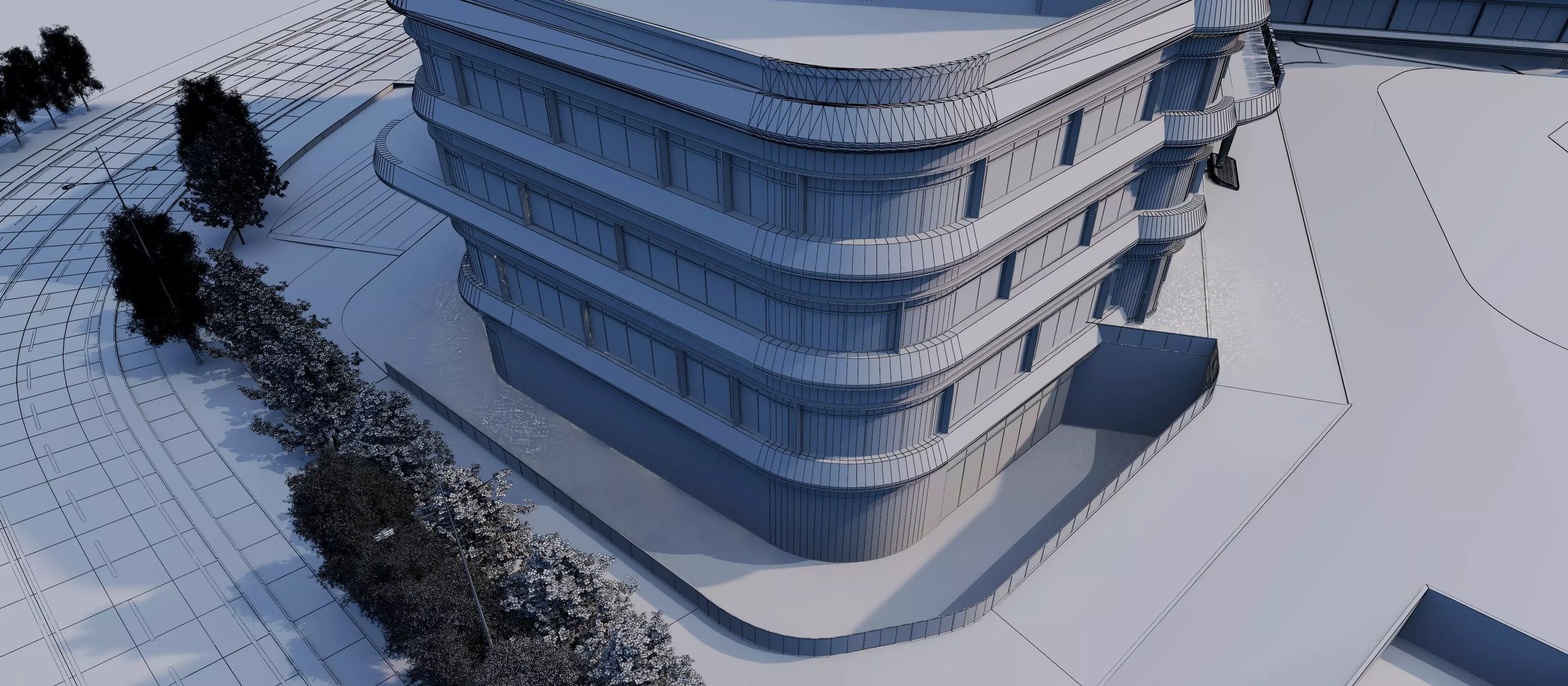 hospital building with 3D model_21