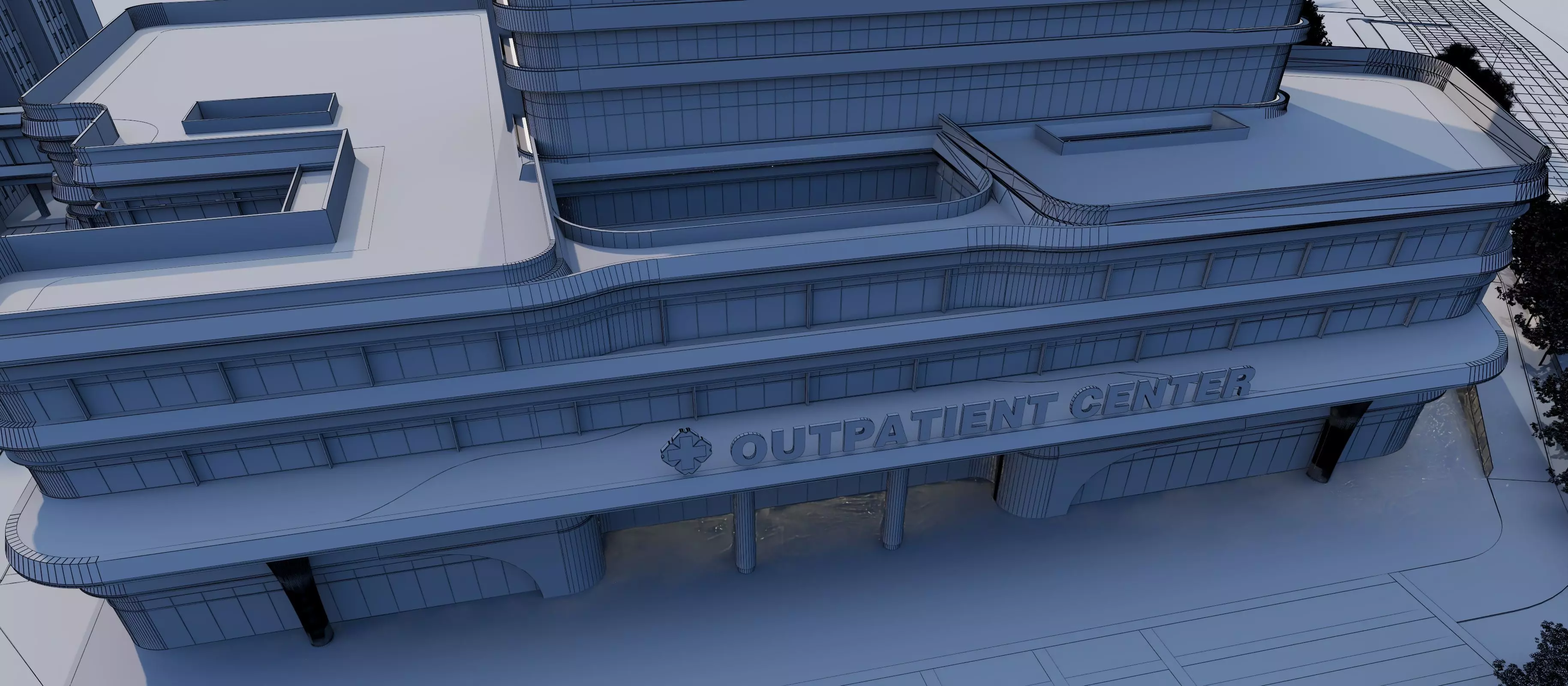 hospital building with 3D model_20