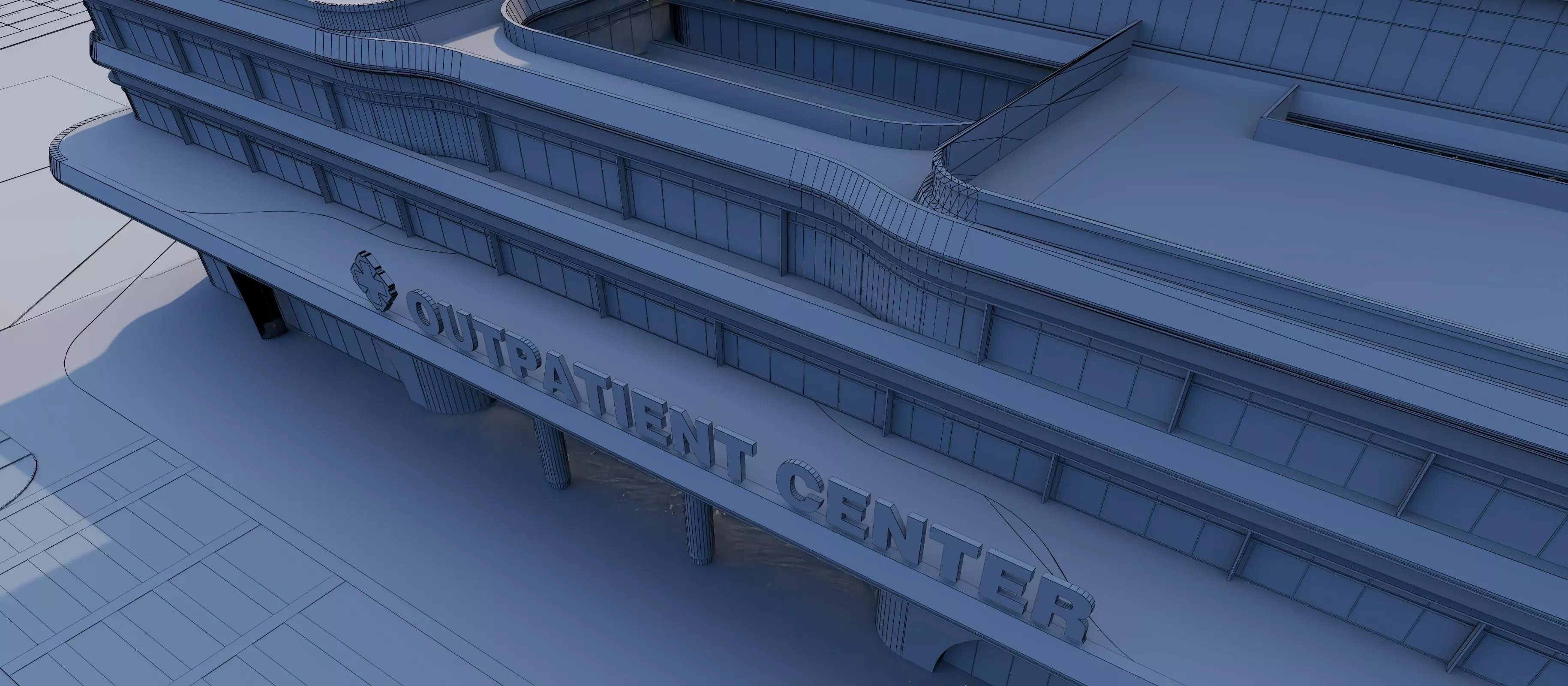 hospital building with 3D model_19
