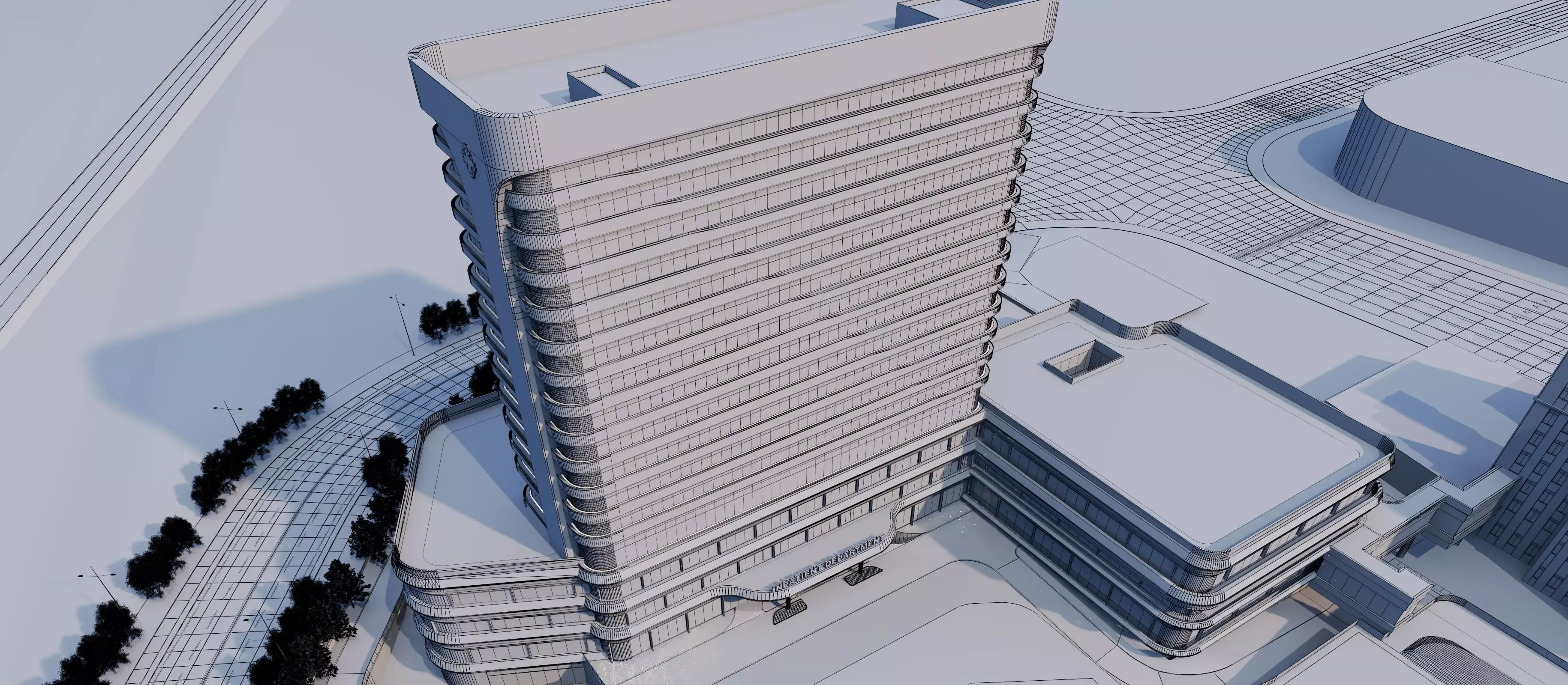 hospital building with 3D model_12