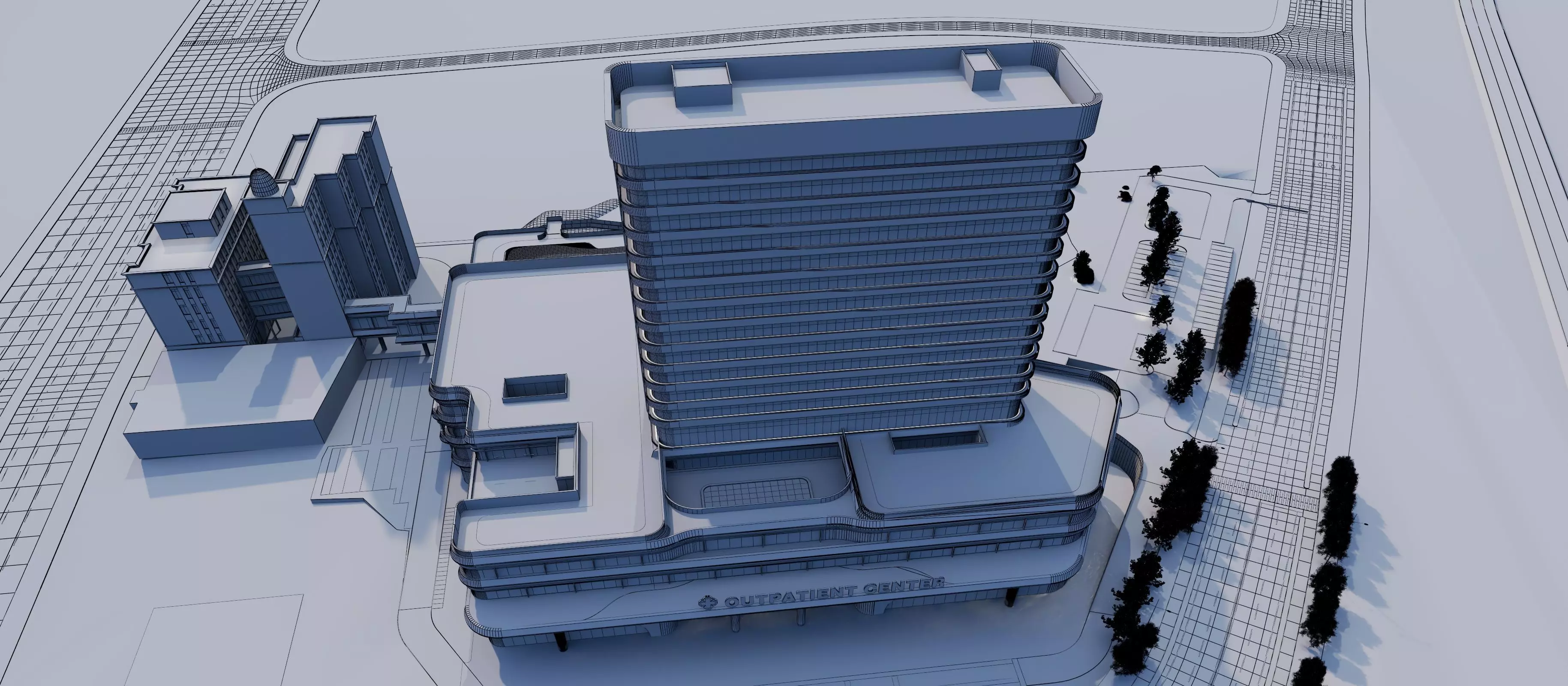hospital building with 3D model_14