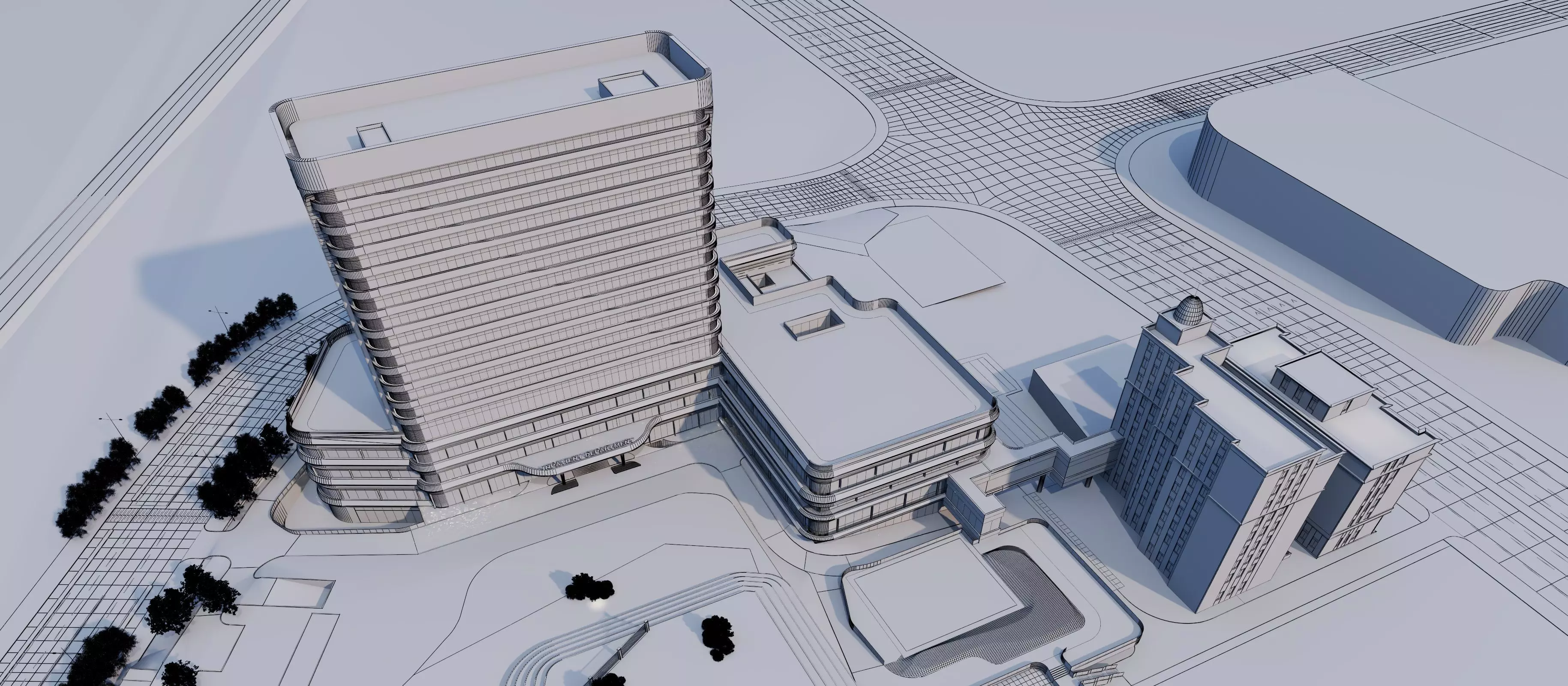 hospital building with 3D model_13