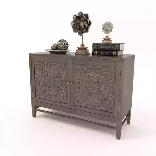 Wooden Cabinet and Decoration