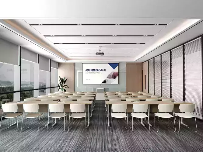 School Classroom Low-poly 3D model