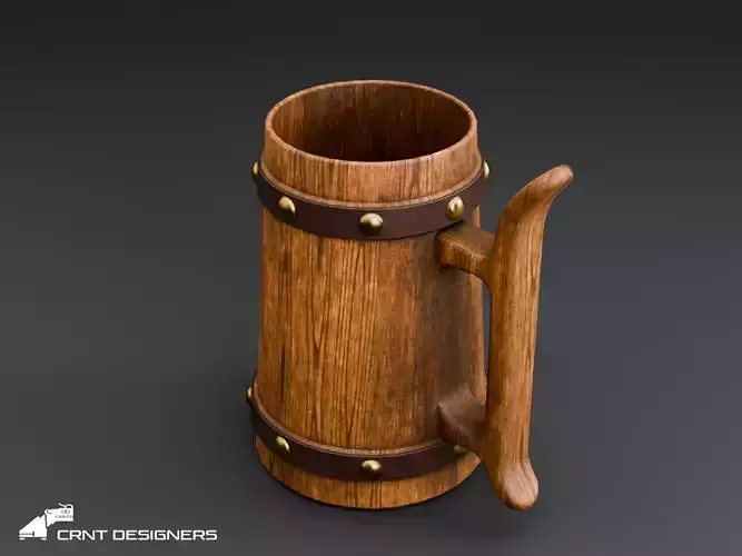 Viking Tankard - Medieval Wooden Beer Mug