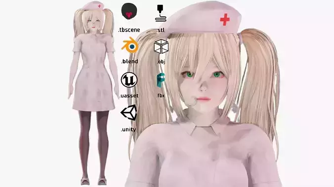 Halloween costume 02 - Rig -Unreal - Unity - Blender - Animated