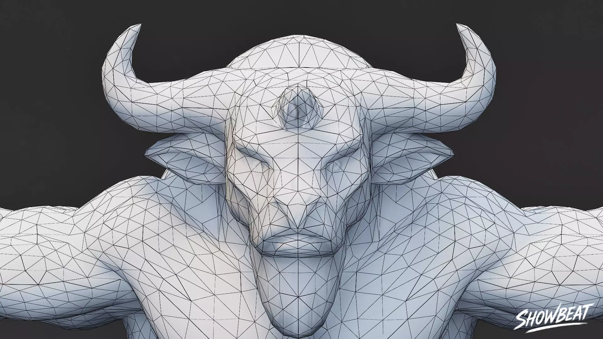 Classic Minotaur V02 T-Pose Low-poly 3D model_7