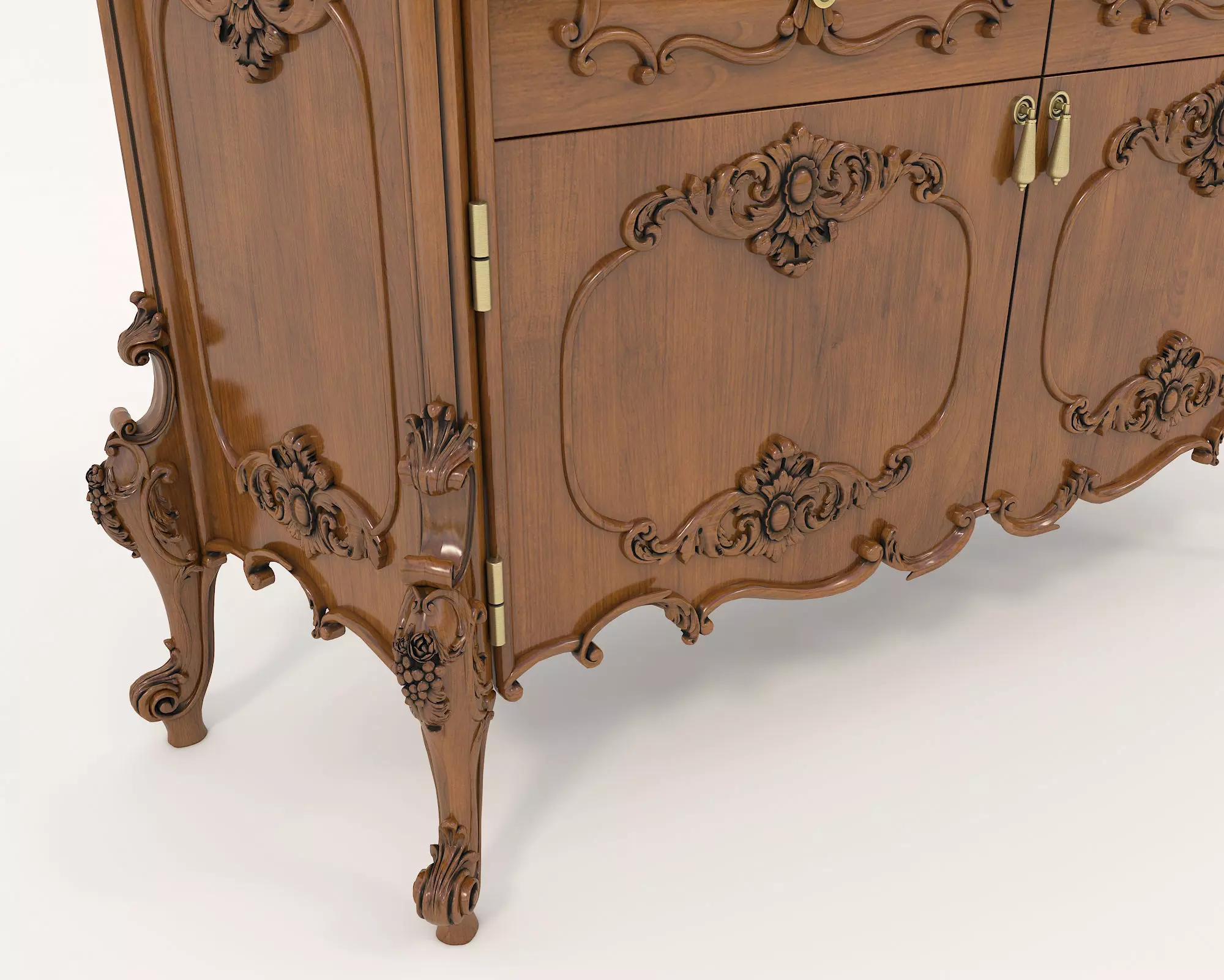 Classic European style Sideboard and Decoration 2 3D model_6