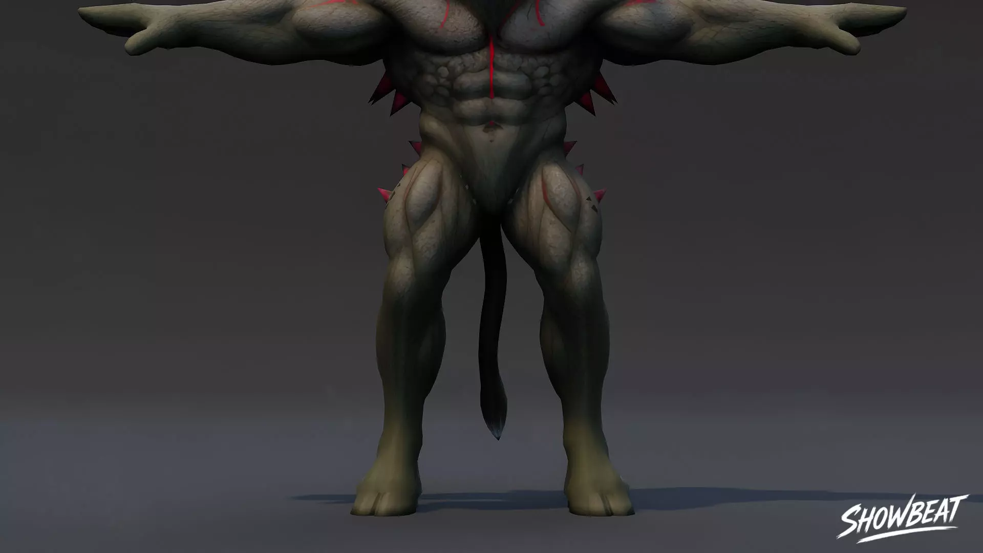 Cursed Minotaur T-Pose Low-poly 3D model_4