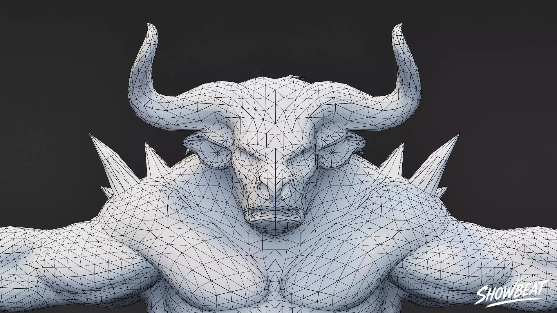 Cursed Minotaur T-Pose Low-poly 3D model_6