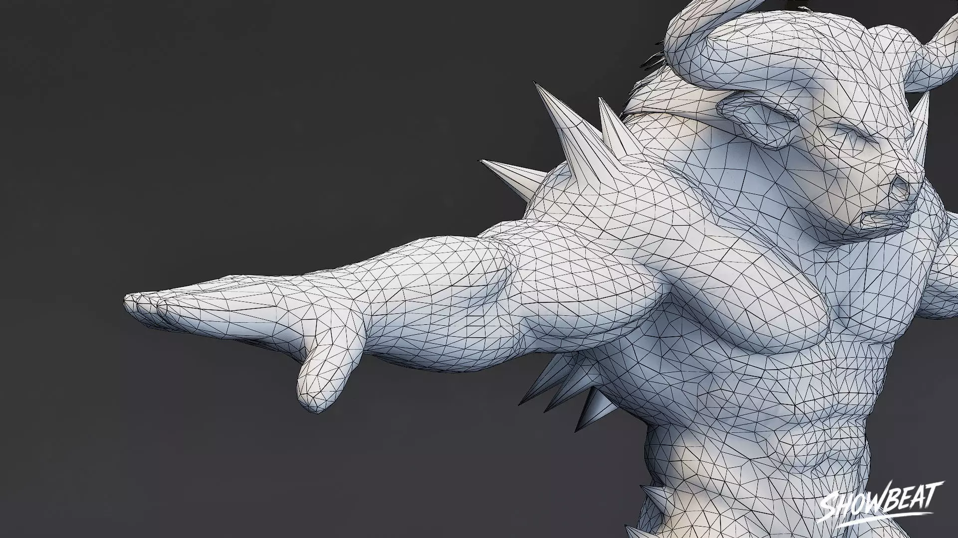 Cursed Minotaur T-Pose Low-poly 3D model_8