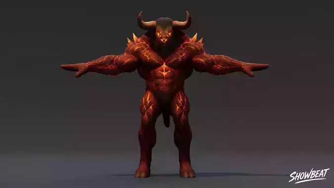 Fire Minotaur T-Pose